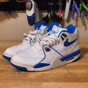 Nike Air Flight White and Royal Blue Sneakers